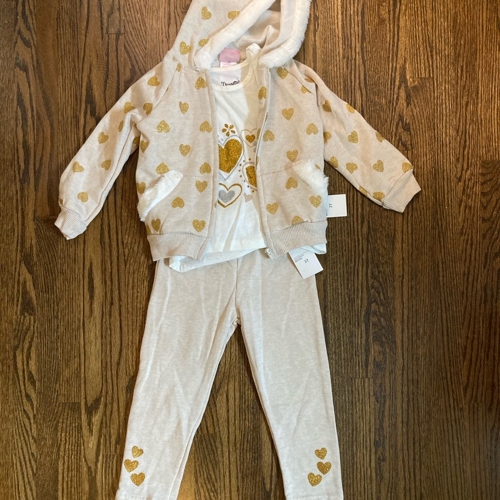 Three piece heart outfit